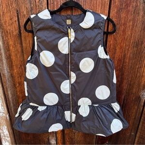 NWOT Carolina Herrera reversible puffer Vest with Peplum Hem Zip front Size XS